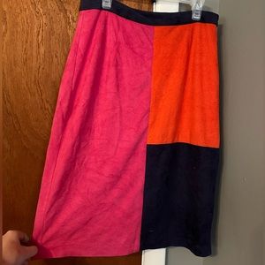 Color block midi skirt